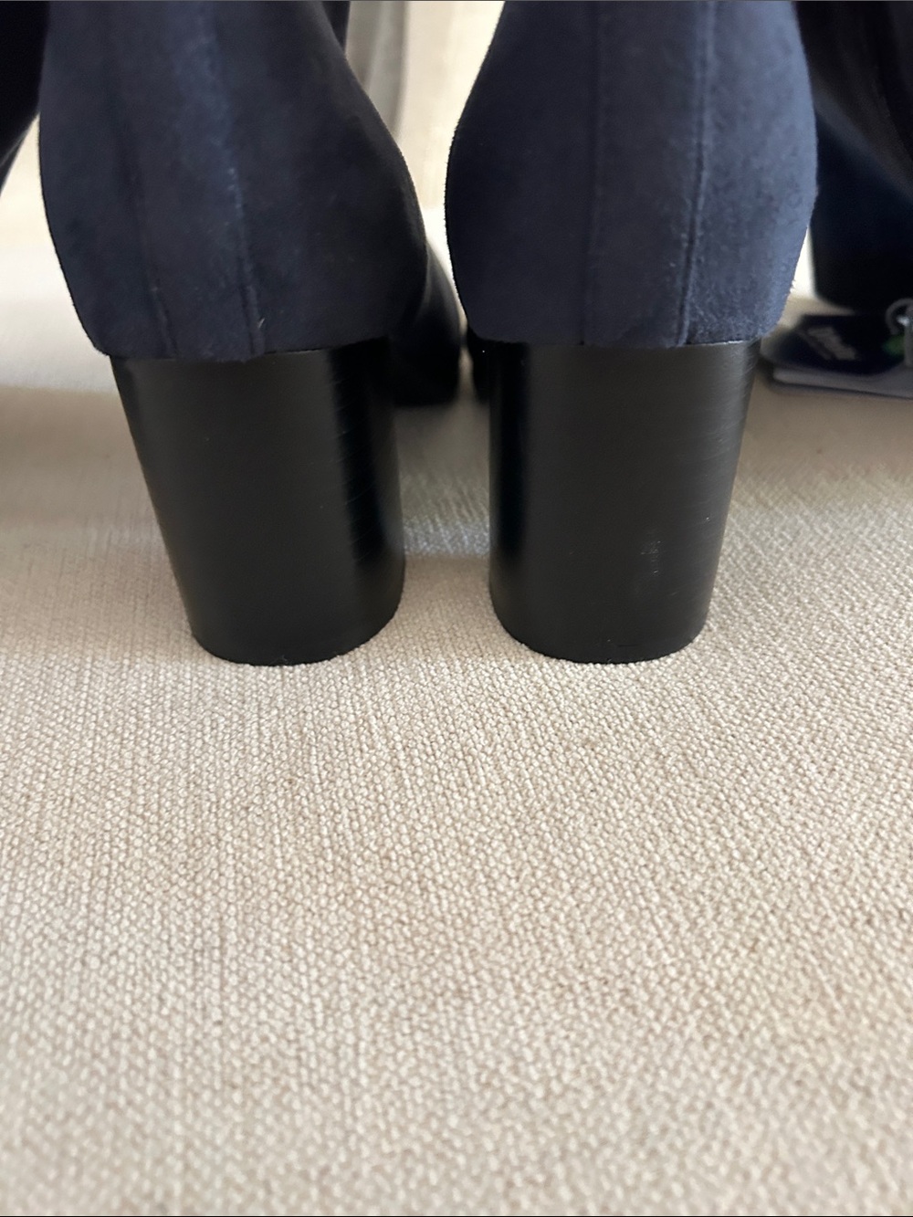 Aerosoles Tall-Shaft Heeled Boots -Micah, Navy Faux Suede, Size 8 Wide, NWT - Picture 9 of 10